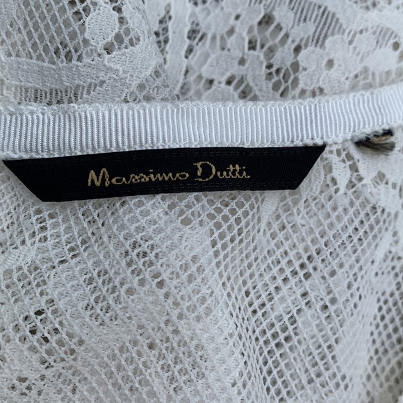 Massimo Dutti | Off white lace tee - Picture 7 of 8